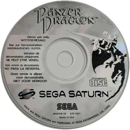 Disque Panzer Dragoon Demo — PAL Europe