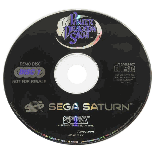 Disque Panzer Dragoon Saga Demo Disc — PAL Europe