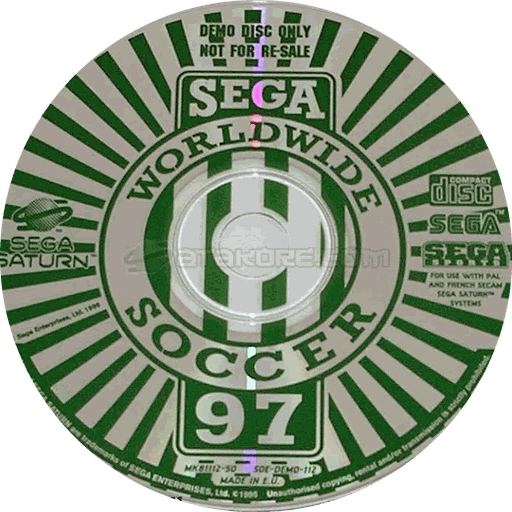 Disque Sega Worldwide Soccer 97 Demo Disc — PAL Europe